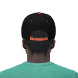 Unisex Flat Bill Hat-Orange Logo