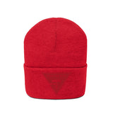Chainbang-Knit Beanie- Red logo